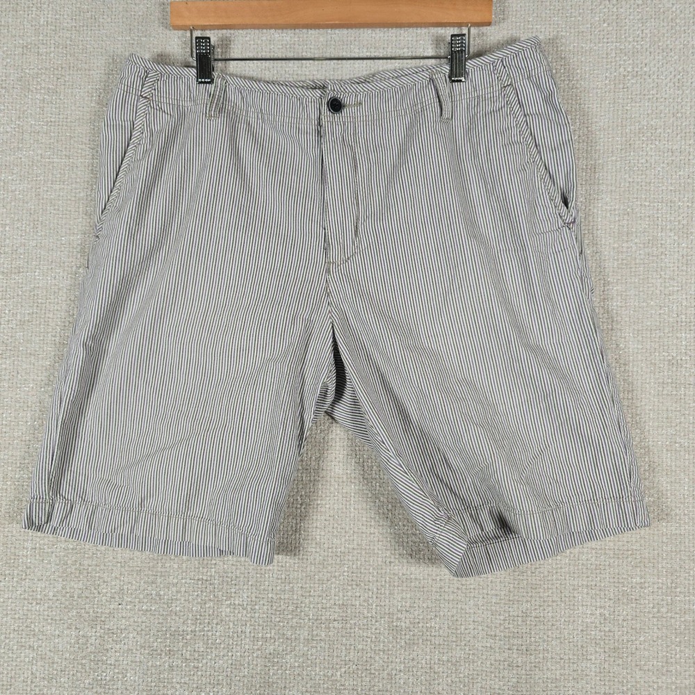 Tommy Bahama Mens 36 Paradise Nation Striped Cotton Shorts Green Purple White